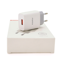 СЗУ AC100-240V iKAKU KSC-215 NATU, 1xUSB, 5V / 2.1A, White, Box