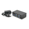 Активний спліттер VGA сигналу KV-FJ1504A (VGA2004) 150MHz 4 Port, DC5V / 2A, Black