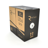 Кабель КВП UTP (4*2*0.5) 4p 24 AWG, cat 5E Ritar, (CCA), для внутр. робіт, 305м, White, Corton BOX (350x350x420), Q2 Кабель КВП UTP (4*2*0.5) 4p 24 AWG, cat 5E Ritar, (CCA), для внутр. робіт, 305м, White, Corton BOX (350x350x420), Q2