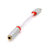 Перехідник KY-201 Type-C(M) / Jack 3.5mm(F), 5см, White / Black, Box