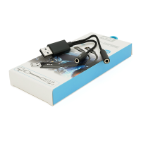 Перехідник для навушників та мікрофона KIN KY-211 USB2.0(M)-2 / Jack3.5(F), Black, Box