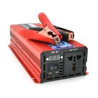 Інвертор напруги DA-2200M (DC:1100W), 12 / 220V з апроксимованою синусоїдою, 1 універсальна розетка, клемні дроти, Q10