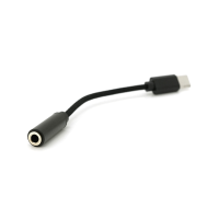 Кабель-перехідник KIN KY-222 Jack 3.5mm(F) => Type-C(M), 0.1м, Black, Box