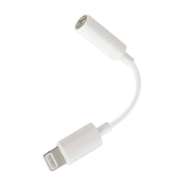 Перехідник Kin Lighting(M) => Jack 3.5mm(F), 5см, White