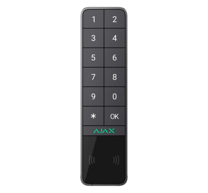 Бездротова вулична клавіатура зі зчитувачем Ajax KeyPad Outdoor Jeweller Graphite