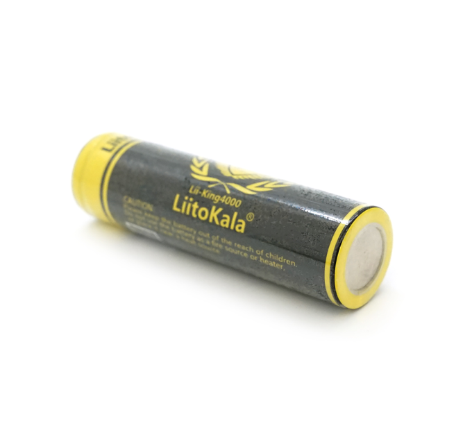 Акумулятор 18650 Li-Ion LiitoKala King-4000-JT, 4000mAh (3800-4000mAh), 3.7V (2.75-4.2V), Black / Yellow