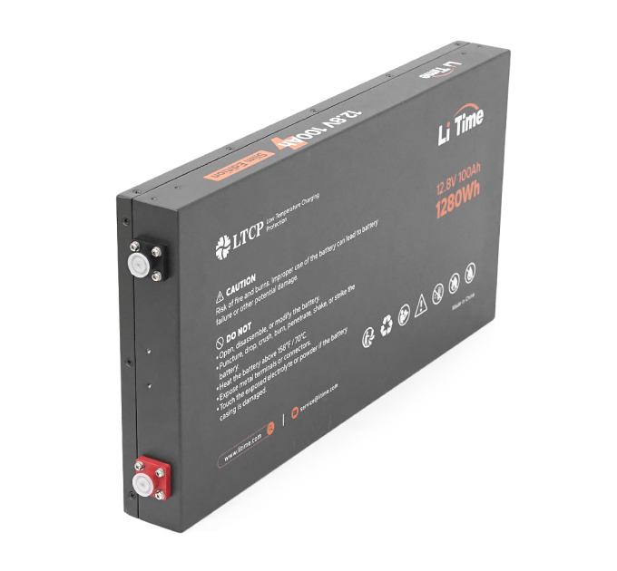 Аккумуляторная батарея LiFePO4 Li-TIME 12.8V 100Ач 1280Wh, BMS 100A, METAL CASE, до 6000 циклів