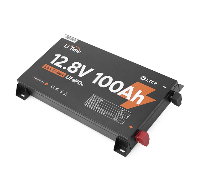 Аккумуляторная батарея LiFePO4 Li-TIME 12.8V 100Ач 1280Wh, BMS 100A, METAL CASE, до 6000 циклів