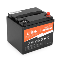 Акумуляторна батарея Li-TIME LiFePO4 12,8V 50Ah 640Wh(100 / 100A), BASIC, заряд 14,4В / 10А, до 6000 циклів, (198 x 166 x 170мм), 5,24kg, Q1