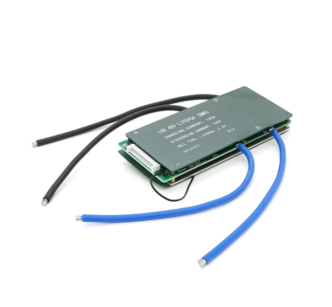 BMS плата Leiba LiFePo4 48V 16S 100A, алюмінієвий радіатор