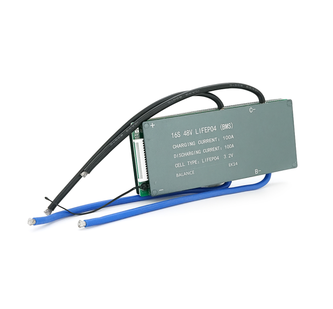 BMS плата Leiba LiFePo4 48V 16S 100A, алюмінієвий радіатор