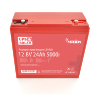 Літій-залізо-фосфатний акумулятор Merlion LiFePO4 12.8V 24AH (4S4P / BMS-30A), (179x75x167) for UPS, до 5000 циклів, Q6