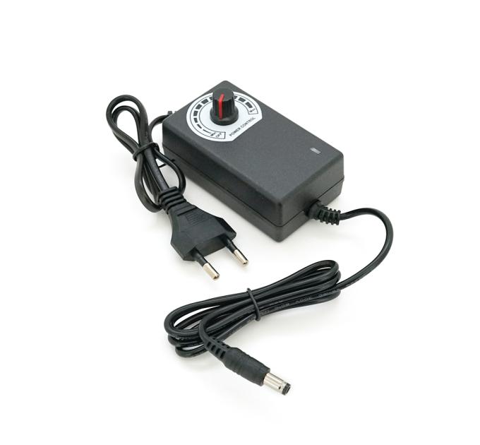 Адаптер живлення LGY-001-2A з регулюванням 3-12V 2A, штекер 5,5*2,5, LED - індикація