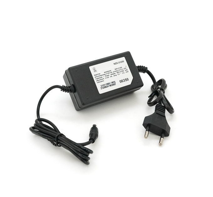 Адаптер живлення LGY-001-2A з регулюванням 3-12V 2A, штекер 5,5*2,5, LED - індикація