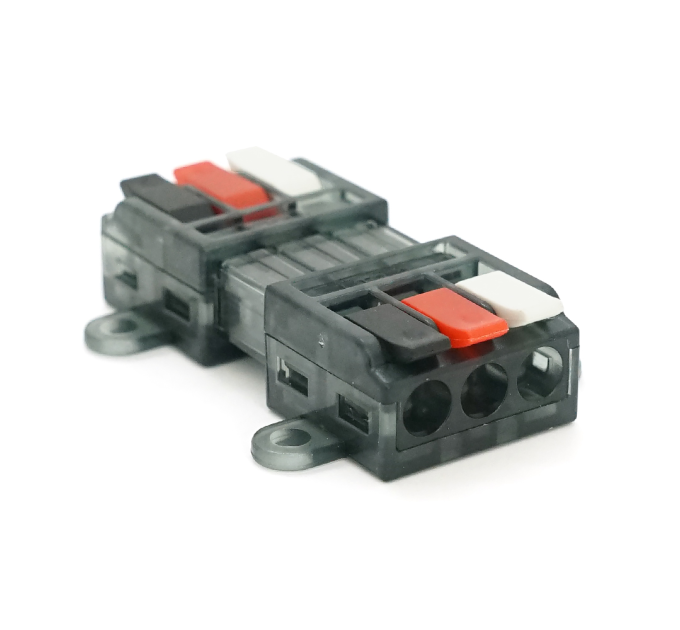 Клема роз'ємна з натискними затискачами 3-провідна LT-3-3, 3-pin, 250V, 32A, 0.5-2.5mm2, 19*42*11mm, сіра