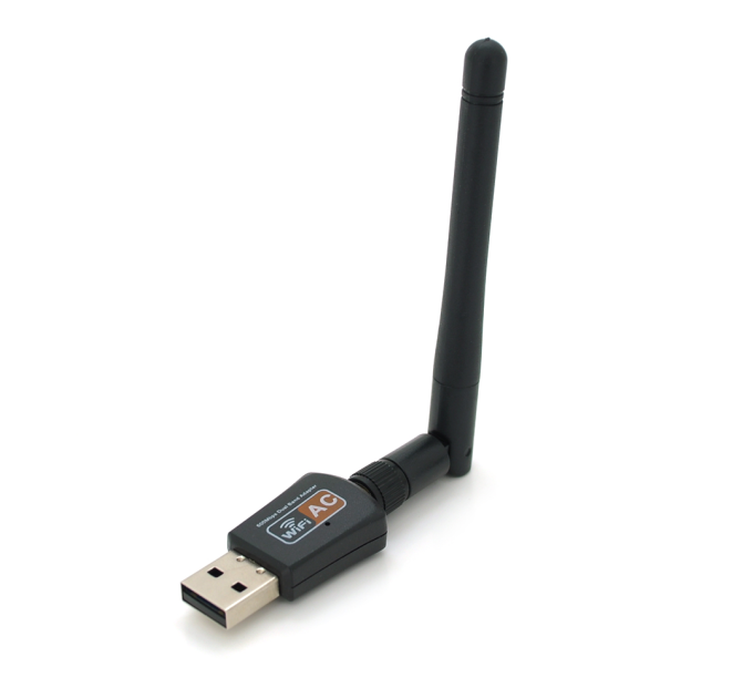 Бездротовий адаптер Wi-Fi-USB Merlion LV-UAC08, RTL8811CU, з антеною 20см, 802.11 a / b / g / n, 600MB, 2.4 GHz, Blister Q50