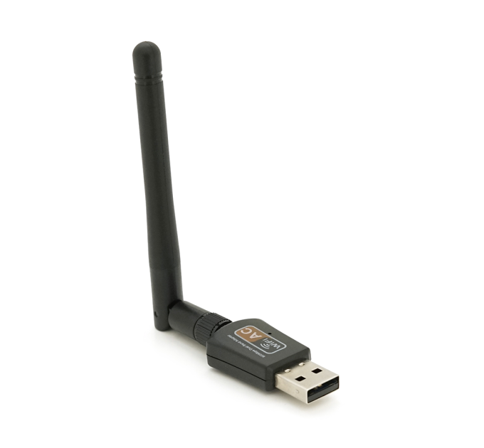 Бездротовий адаптер Wi-Fi-USB Merlion LV-UAC08, RTL8811CU, з антеною 20см, 802.11 a / b / g / n, 600MB, 2.4 GHz, Blister Q50