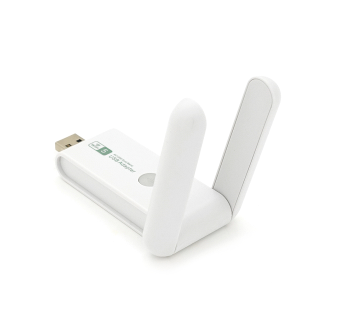 Бездротовий мережевий адаптер Wi-Fi-USB3.0 Merlion LV-UAC15,RTL8812BU, з 2-ма антенами 10см,802.11bgn, 1200MB,2.4 GHz,Blister