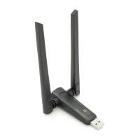 Бездротовий мережний адаптер Wi-Fi-USB Merlion LV-UAC21, RTL8811CU, з 2-ма антенами 10см, 802.11 a / b / g / n, 600MB, 2.4 GHz, Blister Q50