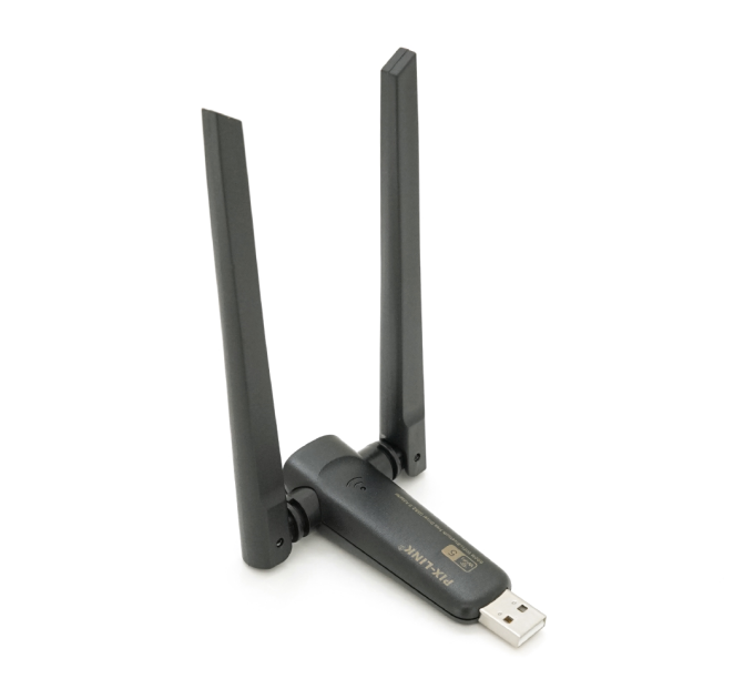 Бездротовий мережний адаптер Wi-Fi-USB Merlion LV-UAC21, RTL8811CU, з 2-ма антенами 10см, 802.11 a / b / g / n, 600MB, 2.4 GHz, Blister Q50