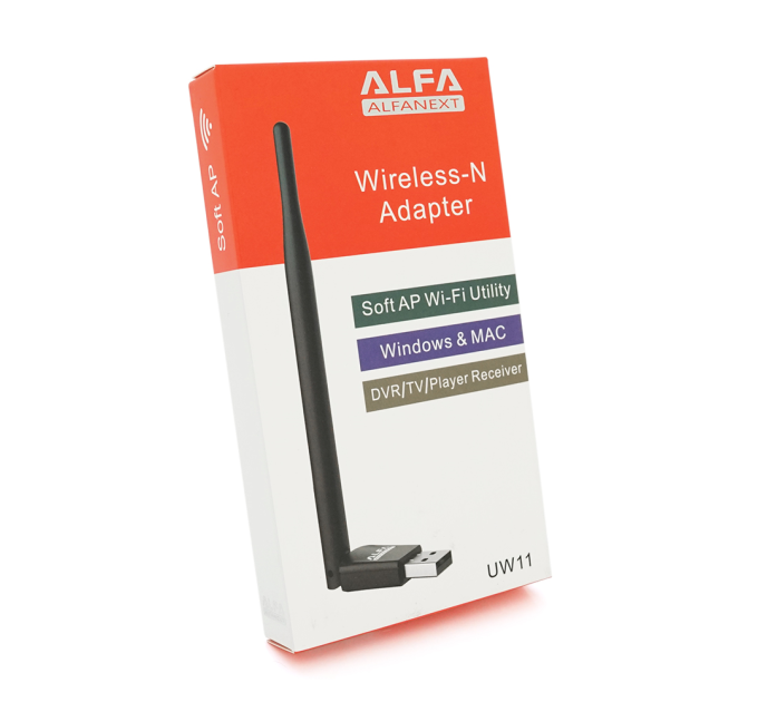 Бездротовий мережний адаптер з антеною Wi-Fi-USB LV-UW11RK-5DB MTK7601, 150Mbps, 2.4 GHz, Win10 / 8.1 / 8 / 7 / XP,Mac OSX 10.7~10.10 and Linux, Box