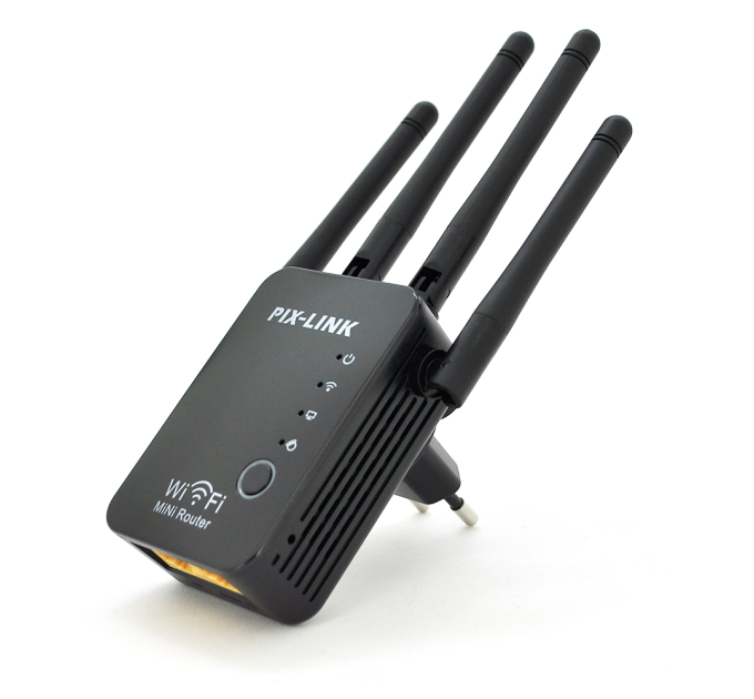 Підсилювач WiFi сигналу з 4-ма вбудованими антенами LV-WR16, живлення 220V, 300Mbps, IEEE 802.11b / g / n, 2.4-2.4835GHz, BOX