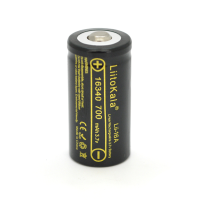 Акумулятор 16340 / CR123 Li-Ion LiitoKala Lii-16A, 700mah, 3.7V (2.5-4.2V), Black