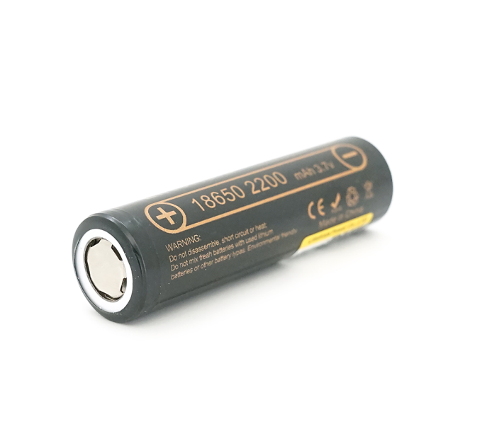 Акумулятор 18650 Li-Ion LiitoKala Lii-22A, 2200mah (2100-2300mah), 3.7V (2.75-4.2V), Black, PVC BOX Q2, цена за 1 шт