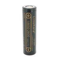 Акумулятор 18650 Li-Ion LiitoKala Lii-26A, 2600mah (2450-2650mah), 3.7V (2.75-4.2V), Black, PVC BOX Q2, цiна за 1 шт