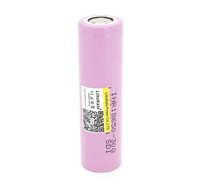 Акумулятор 18650 Li-Ion LiitoKala Lii-30Q, 3000mah (2900-3100mah), 27A, 3.7V (2.5-4.25V), Pink, PVC
