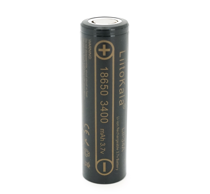 Акумулятор 18650 Li-Ion LiitoKala Lii-34A, 3400mAh (3250-3350mAh), 3.7V (2.75-4.2V), Black, , 2 шт в упаковці, ціна за 1 шт