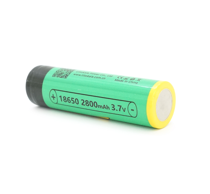 Акумулятор 18650 Li-Ion LiitoKala LT28A, 2800mAh , 35A, 3.7V (2.5-4.2V), 18.3*65.05mm, LowTemp-40-60℃, Black / Green