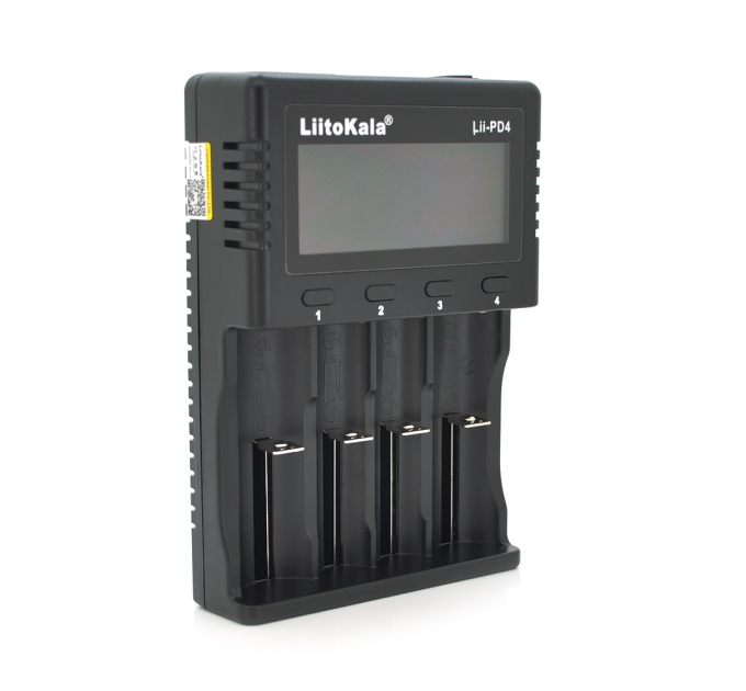 ЗУ універсальне Liitokala PD4, 4 канали, LCD дисплей, підтримує Li-ion, Ni-MH та Ni-Cd AA (R6), ААA (R03), AAAA, С (R14)