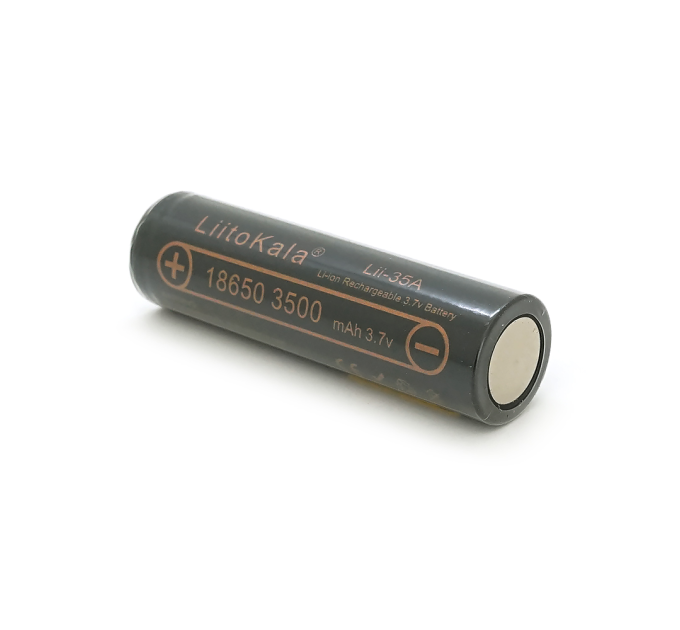 Акумулятор 18650 Li-Ion LiitoKala Lii-35A-JT, 3500mAh (3300-3500mAh), 3.7V (2.75-4.2V), Black