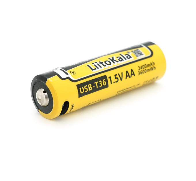 Аккумулятор LiitoKala USB-T36 1.5V / AA 1.5V AA 2400mAh / 3600mWh, Li-ion Rechargeable Battery, Type-C, Charging current: 300mAh, цена за 1шт