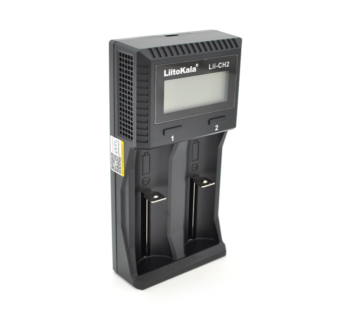 ЗУ універсальне Liitokala Lii-CH2, 2 канали, LCD дисплей, підтримує Li-ion, Ni-MH та Ni-Cd AA (R6), ААA (R03), AAAA, С (R14)