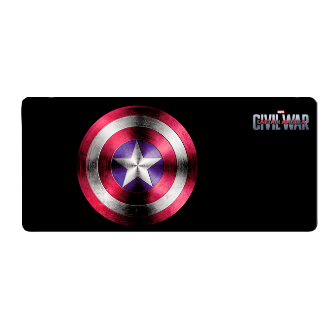 Килимок 300*800 тканинний Captain America з боковою прошивкою, товщина 3 мм, Пакет