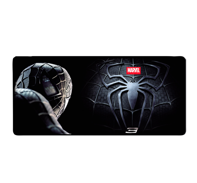 Килимок 300*800 тканинний Spider Man 11 з боковою прошивкою, товщина 3 мм, Black, Пакет