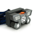 Налобний ліхтарик Voltronic MJ 2022,3 led 3W, 2 Led Cob, 4 режими, корпус-пластик, водостійкий, ip44, живлення АКБ вбудований ААА, USB micro кабель, 6500K, BOX