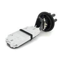 Муфта оптична Merlion ML-OP-F106H-96C, герметична, 5 вводів, до 4-х касет, до 96 зварок, матеріал PP