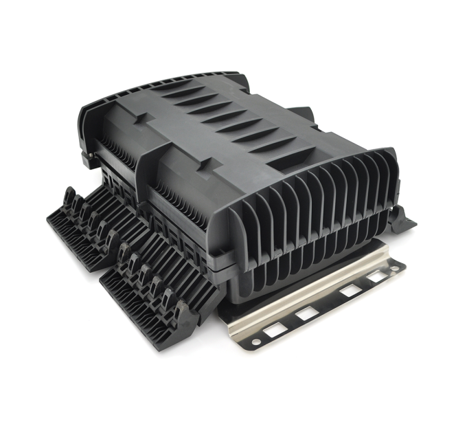 Муфта оптична Merlion ML-OP-F108H-12C, герметична, 3 введення, до 2-х касет, до 12 зварок, матеріал PP