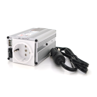 Інвертор напруги MSI-15012 ((150W)), 12 / 220V, approximated, 1Shuko, USB, клеми + затискачі, Box, Q24