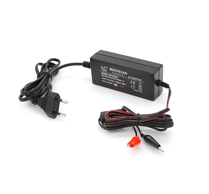 Зарядний пристрій Mervesan MT-4024C для акумулятора 24V-1A, затискачі, Q50