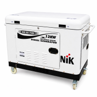 Генератор дизельний NIC DG17000, 3-фазний 230 / 380V, 50Hz, 12kW, бак 25 л, витрата 3.1 л / год, пуск: стартер / AVR, 1280х710х872 мм, 295кг