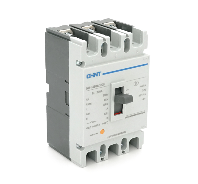 Автоматичний вимикач змінного струму CHINT NM1-250S / 3300-200А 3P, 380 В. 200A. 8КА / 400В; 10КА / 800В. 165*105*87mm