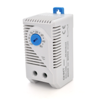 Електромеханічний термостат CHINT NTK1-123G, -10~50°C, NO. 30WDC@24~72VDC, DIN, 33*65*39mm