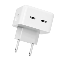 СЗУ NX 110-240V Original, 2xType C, 50W, White, Box