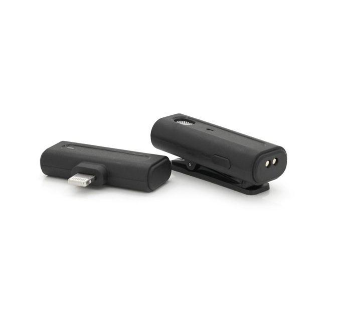 Петличний бездротовий мікрофон M9, роз'єм Lighting, вбудований акумулятор 80 mAh, Black, Box
