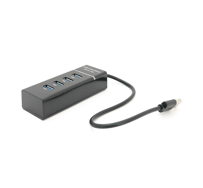 Хаб USB 3.0 UH-303, 4 порту, підтримка до 1TB, Black, Blister