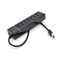 Хаб USB 3.0 UH-703 (7 портів USB3.0) підтримка до 1TB, Blister Хаб USB 3.0 UH-703 (7 портів USB3.0) підтримка до 1TB, Blister